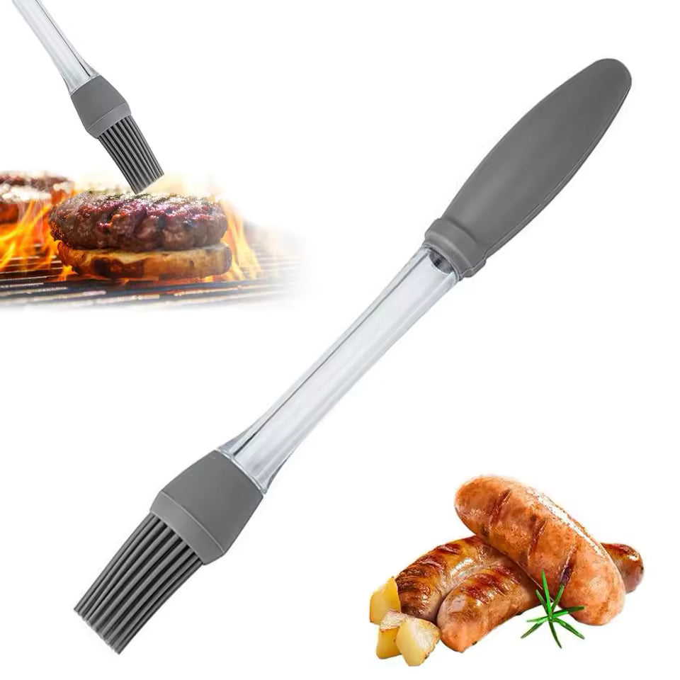 Silicone Oil Brush for BBQ Grilling Baking Heat Resistant Pastry Brush Spread Oil Butter Sauce Cooking Oil Dispenser Brush