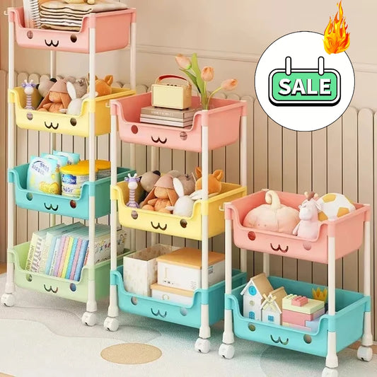 Storage Trolley Bookshelf Snack Rack For Children Storage Organizer Bathroom Accessories Closet Organizer Toy Kitchen Storage