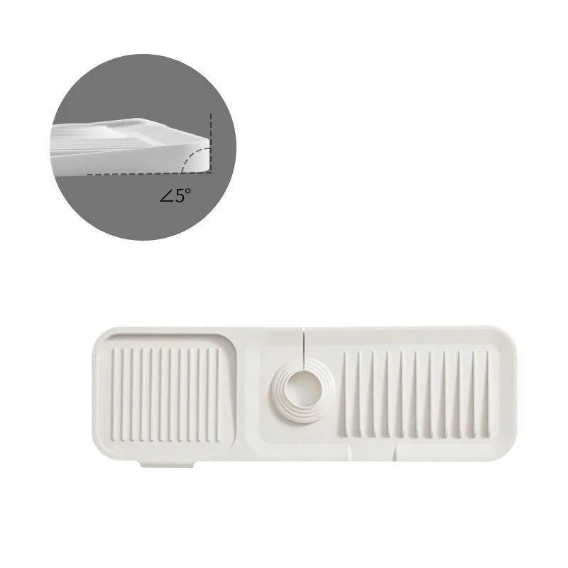 Kitchen Silicone Splash Pad Sink Faucet Splash Catcher Countertop Drainage Drying Mats Protector Mat Draining Pad Kitchen Gadget