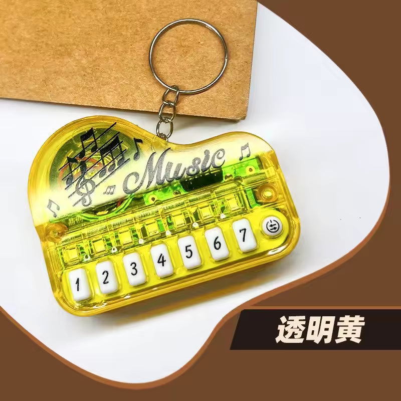 Mini Piano Electronic Organ Key Chain Can Be Played Luminous High Appearance Level Toy Bag Car Key Pendant Exquisite Gift