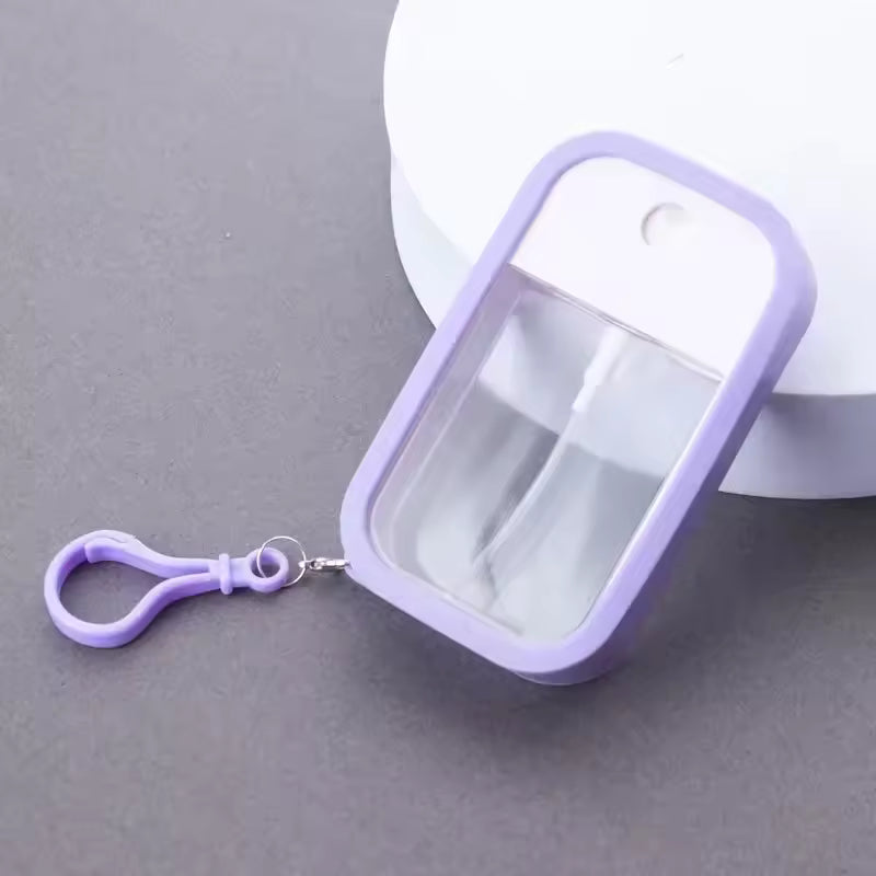 CNKESS 38ml Spray Small Sanitizing Spray Scented Vegan Hand Sanitizer with Keychain Perfume Alcohol Water Spray Bottle Travel