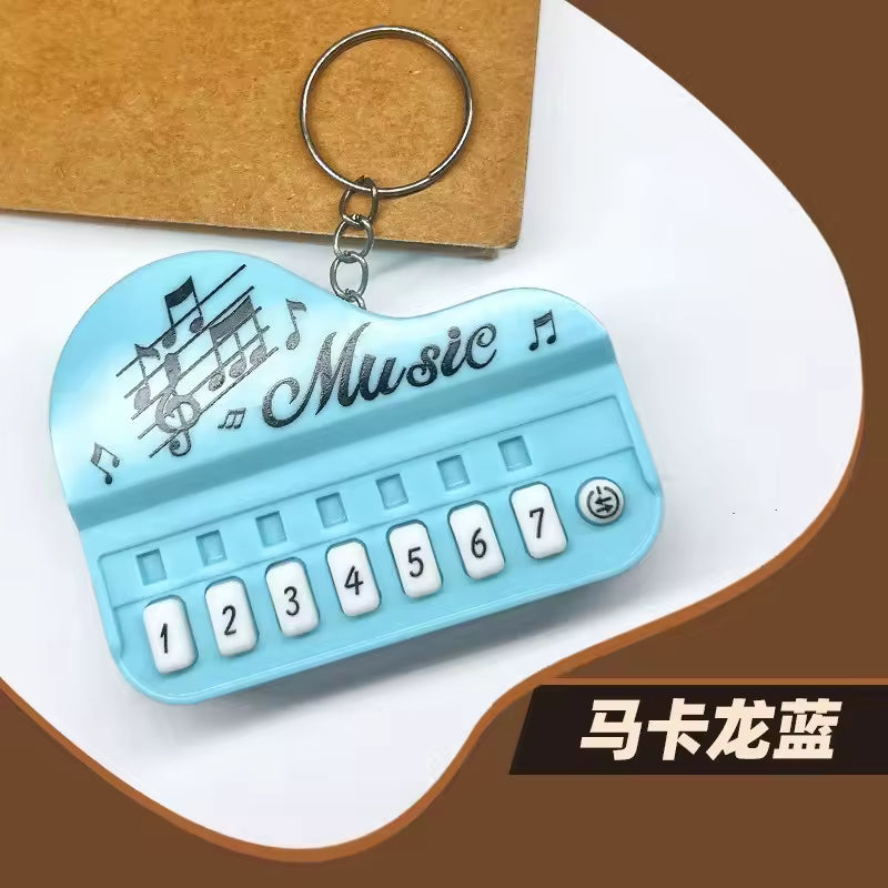 Mini Piano Electronic Organ Key Chain Can Be Played Luminous High Appearance Level Toy Bag Car Key Pendant Exquisite Gift
