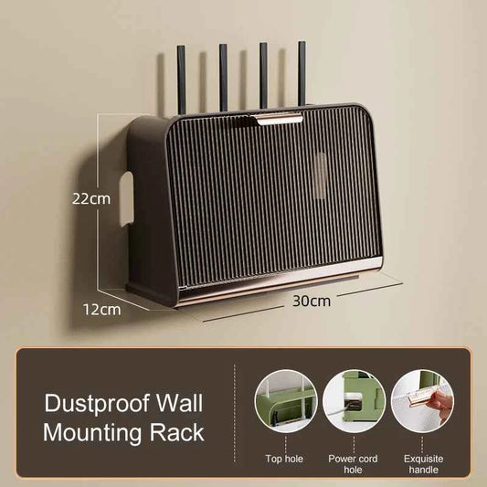 Hanging Wireless Wifi Router Shelf Storage Box Wall ABS Plastic Organizer Box Cable Power Bracket Organizer Box Home Decor Stuff