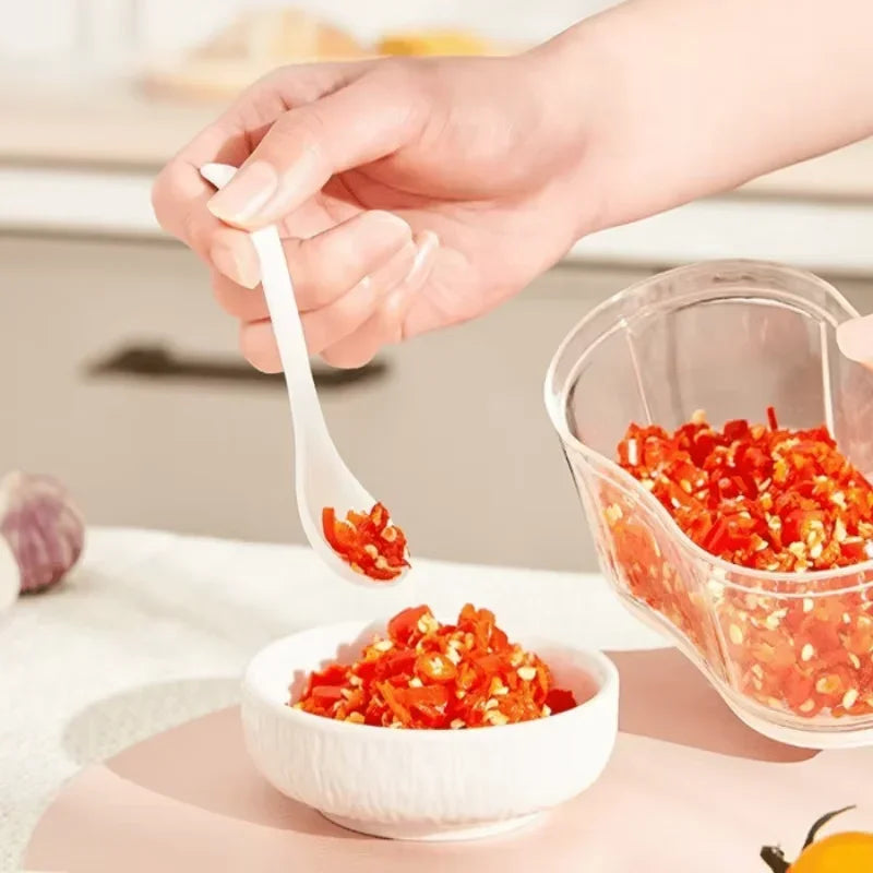 Manual Garlic Cutter Portable Home one-handed pushable telescopic garlic slicer Stainless Steel Blade Garlic Cutter