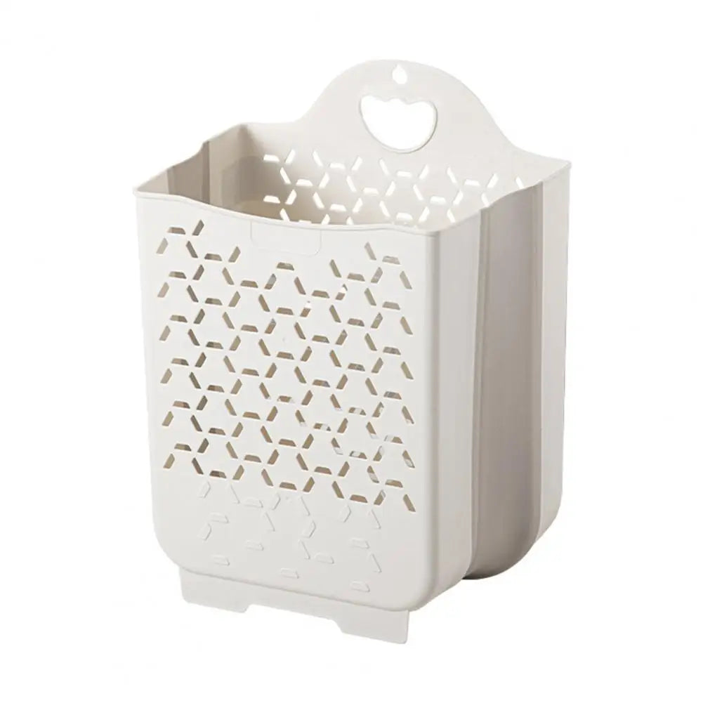 Laundry Basket Hanging Ring Hamper Punch Free Wall Hanging Washing Clothes Organizer Bathroom Laundry Holder Laundry Storage Box