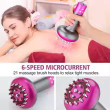 Electric Meridian Brush Gua Sha Body Massager Vibrate Microcurrent Hot Compress Scraping Lymphatic Drainage Machine Fat Burner