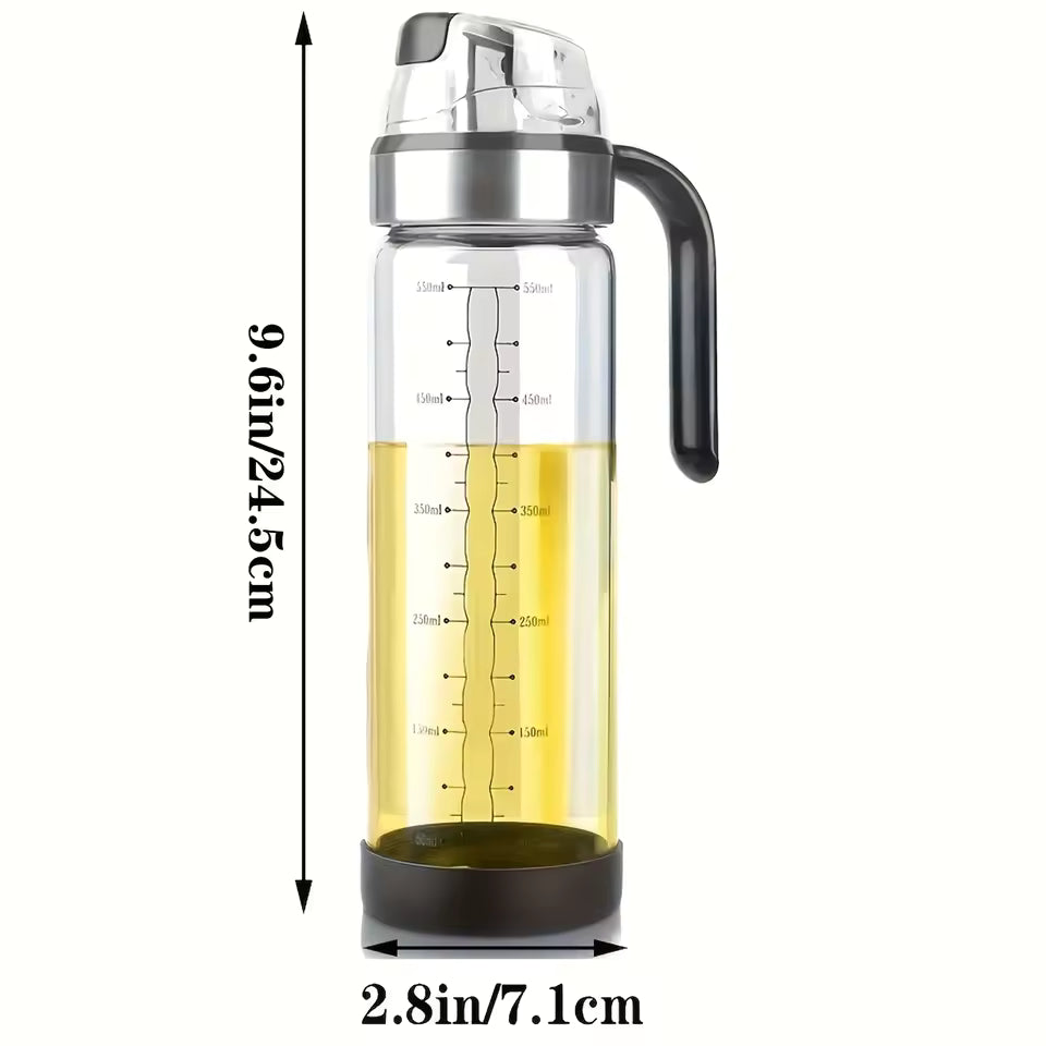 550ML Cooking Seasoning Oil Bottle Sauce Bottle Glass Storage Bottles for Oil and Vinegar Oil Dispenser For Kitchen