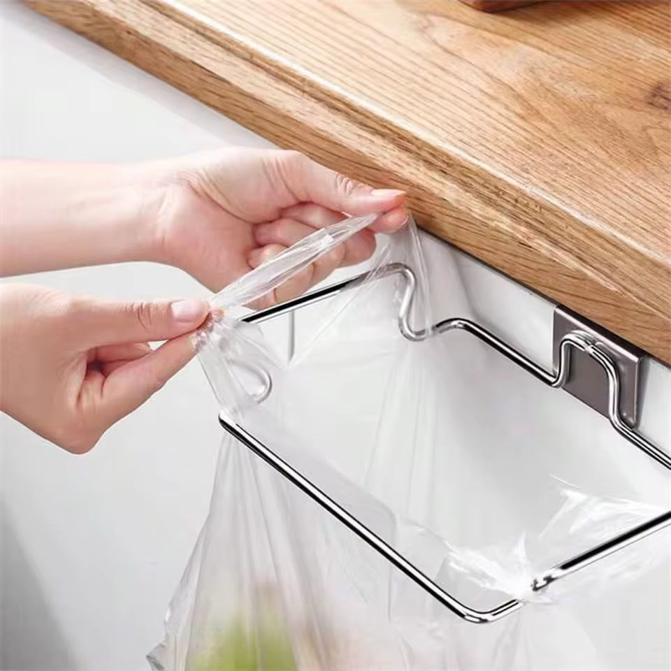 1PC Kitchen Trash Rack Closet Stand kitchen Accessories Cabinet Door Garbage Storage Holder Garbage Bags Holder