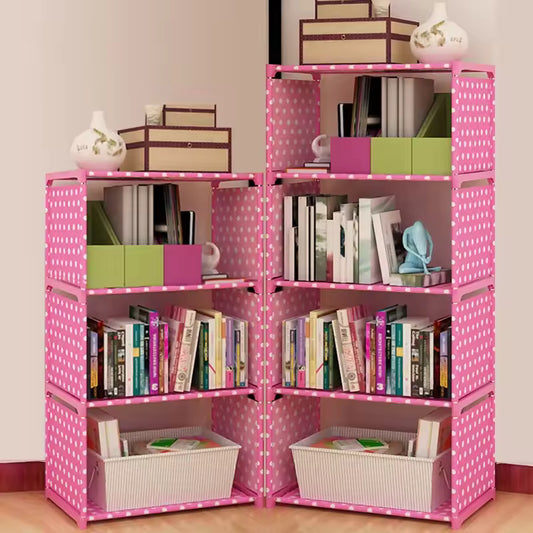 5 layer DIY Simple Bookshelf Easy Assembly Bookcase Can Be Moved Children's Debris Rack Shelf Home Furniture Book Shelf