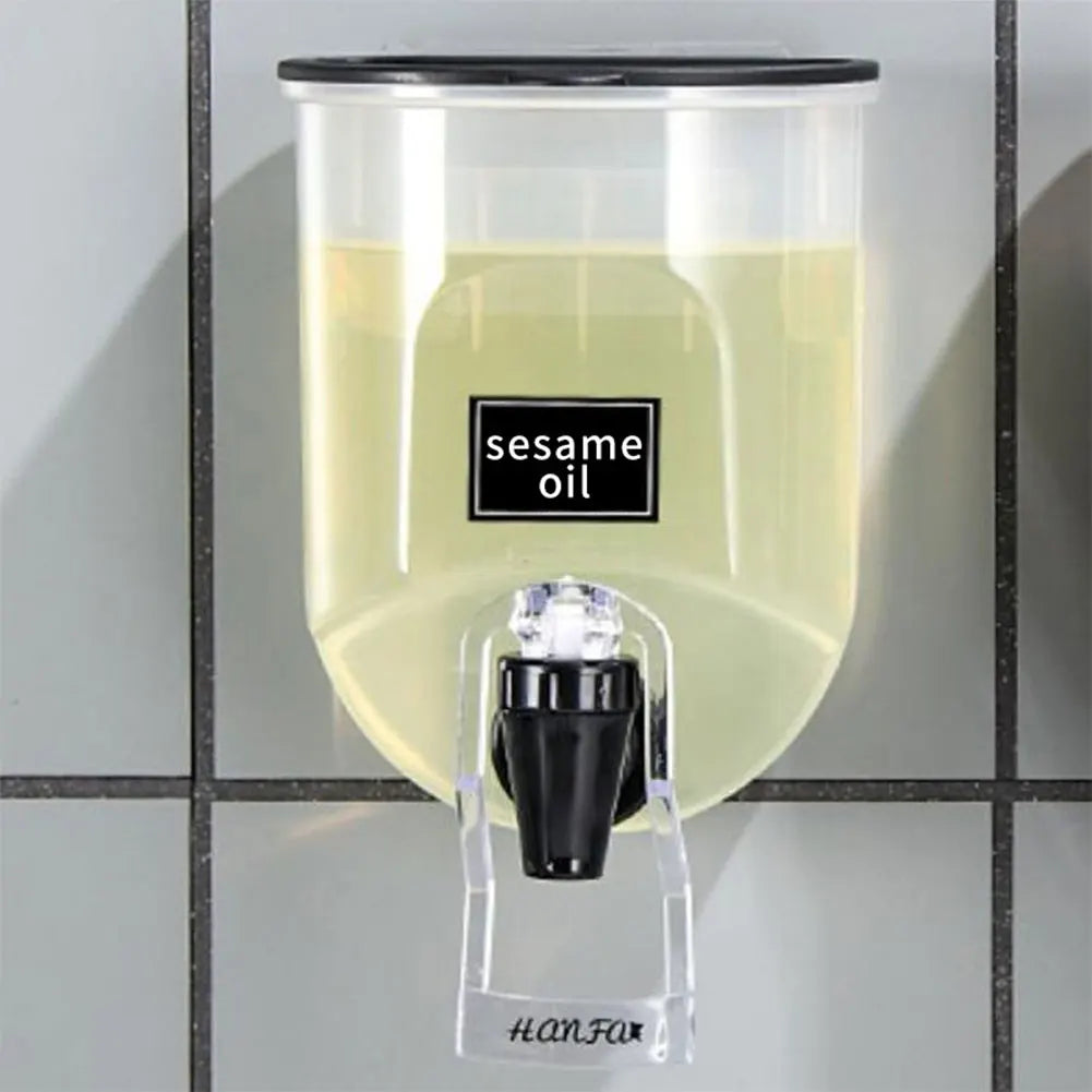 550ml Liquid Toothpaste Breath Freshener Container Clear Wall Mounted Oil Dispenser for Kitchen Refillable for Kids and Adults