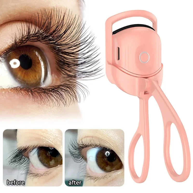 Electric Heated Comb Eyelash Curler Makeup Portable Temperature Control Charging Eye Lash Curler Lasting Thermal Eyelashes Tools