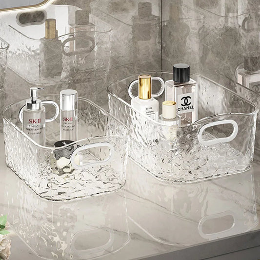 Iceberg Water Ripple Desktop Organizer Box Cosmetic Mask Storage Basket Living Room Miscellaneous Snacks Storage Container