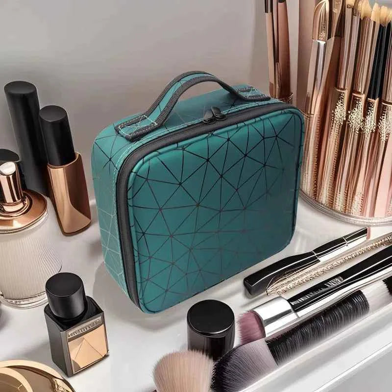 Female PU Leather Profession Makeup Case Nail Tool Suitcase For Women Cosmetics Box Beautician Cosmetics Organizer Storage Case