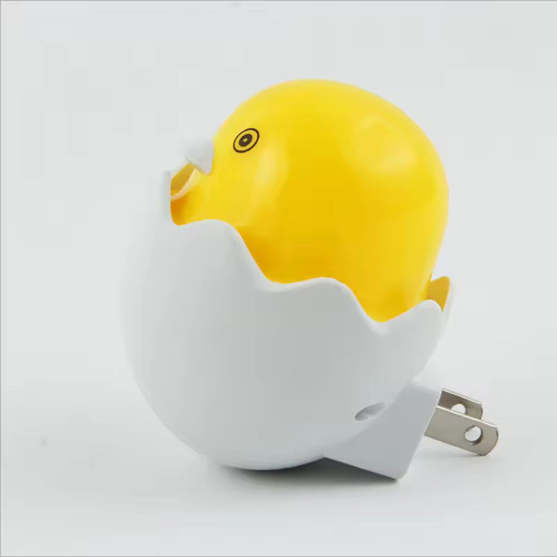 Creative In Line Plug Night Lamp For Children Cracked Chicken Decoration Bedroom LED Lamp Convenient Lustre With Light Induction