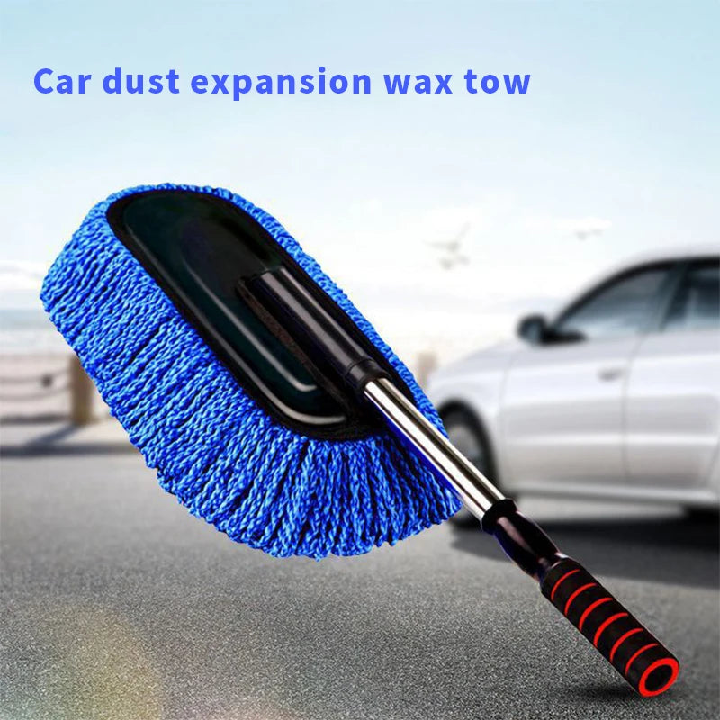 Car Body Cleaning Removable Car Wash Brush Telescopic Flat Wax Brush Wax Mop Cleaning Brush Car Duster Dust Brush