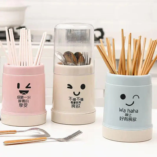 1Pc Cute Kitchen Spoon Chopstick Storage Drying Drain Drainer Holder Shelf Accessories Box Home Rack Cutlery Basket Organizer