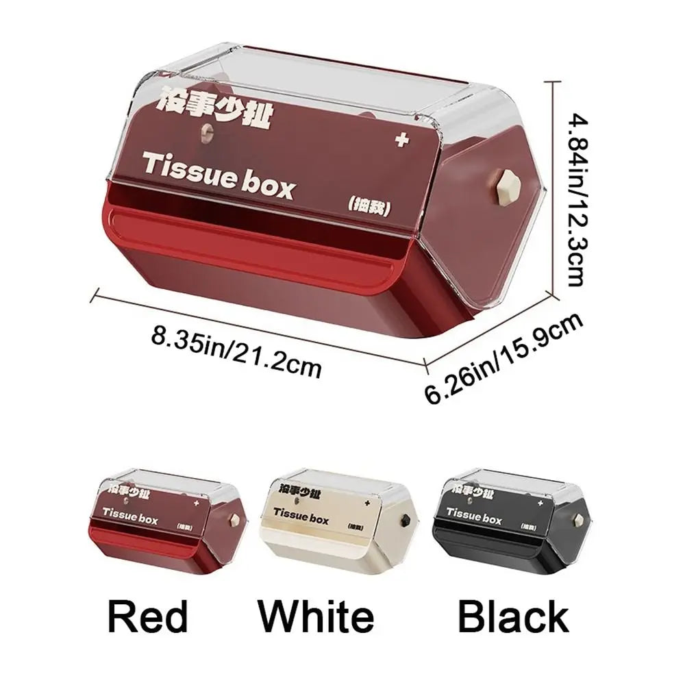 Durable Plastic Tissue Box Funny Anti Slip Paper Holder Decorative Tissue Case Cover Table Decor