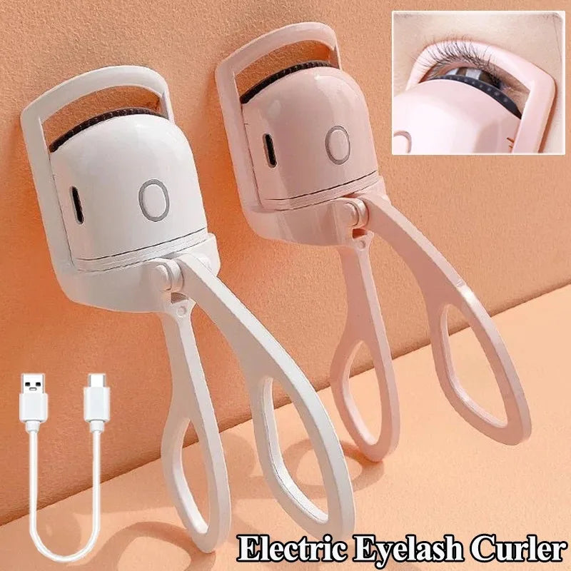 Electric Heated Comb Eyelash Curler Makeup Portable Temperature Control Charging Eye Lash Curler Lasting Thermal Eyelashes Tools