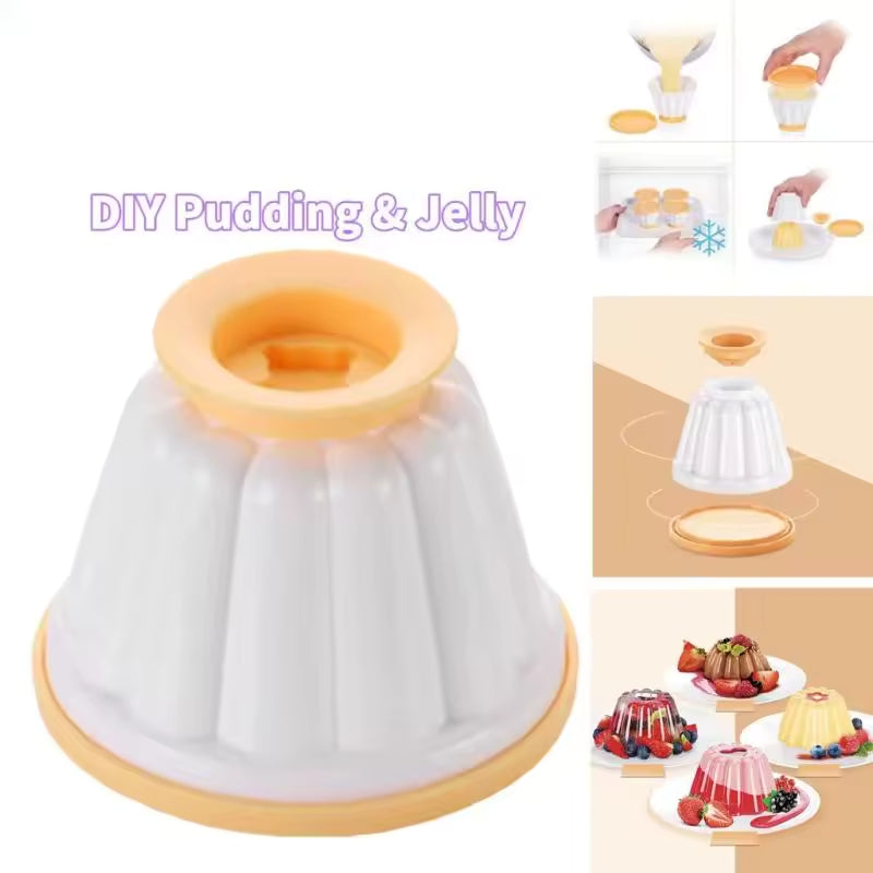 4pcs Plastic Pudding Molds Jelly Panna Cotta Molds With Lids Pudding Pans Dessert Cups Chocolate Custard Mould Baking Tool