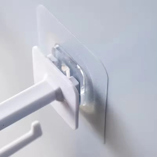 Universal Hooks 360-degree Rotatable Six-claw Storage Hooks Bathroom Bath Towel Rack Kitchen Organizer Punch-free Storage Hooks