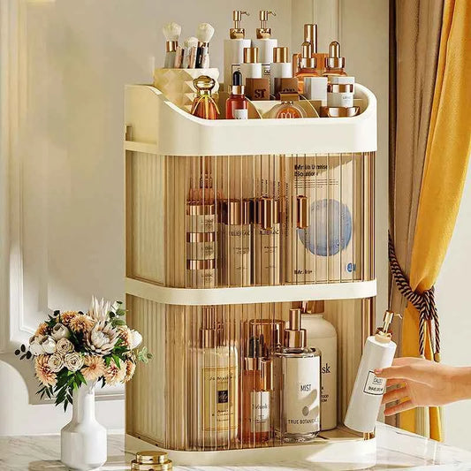 Cosmetics Storage Box Large Capacity Dressing Table Skin Care Products Storage Rack Drawer Type Organizer Desktop Dust Storage