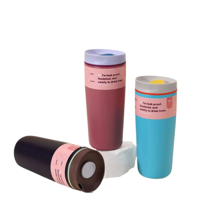 Minimalist Coffee Cup304Stainless Steel Insulated Cup High-Value Student Portable Travel Mug Water Bottle