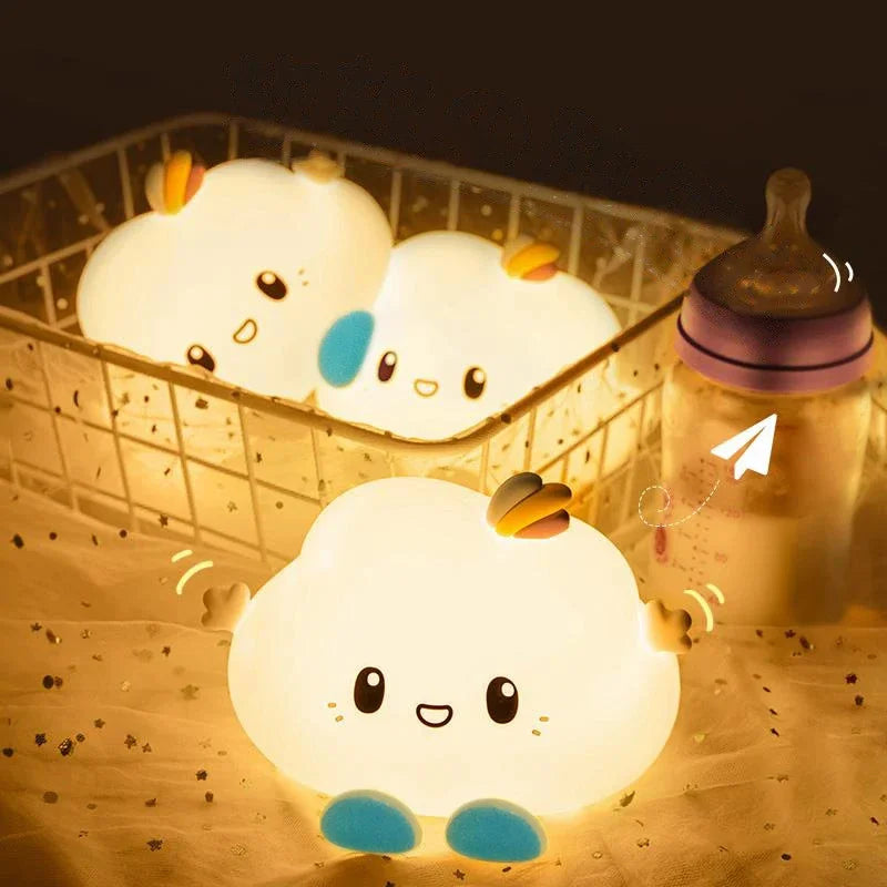 Small Cartoon Cute Cloud Night Light Not Dazzling Children Bedroom Bedside Night Light Child Girl Birthday Gifts Home Decoration