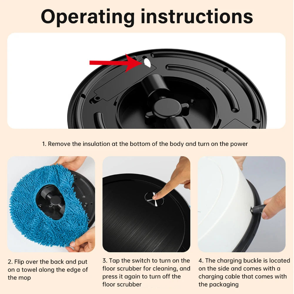 Intelligent Floor Mopping Robot Fully Automatic Lazy Person Cleaner Household Floor Wet And Dry Care Machine Household Cleaning