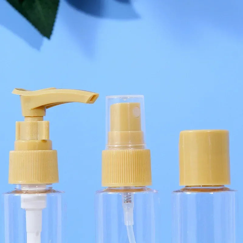 5pc/Set Travel Mini Makeup Cosmetic Face Cream Pot Bottles Plastic Transparent Empty Make Up Container Bottle Travel Accessorie