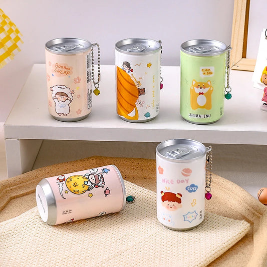 1box Canned Wet Wipes Portable Children Barreled Cans 30 Sheets Cleaning Cloths Creative Cartoon Chain Cute Small Bell