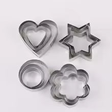 12pcs/set Stainless Steel Cookie Biscuit DIY Mold Star Heart Round Flower Shape Cutter Baking Mould Tools