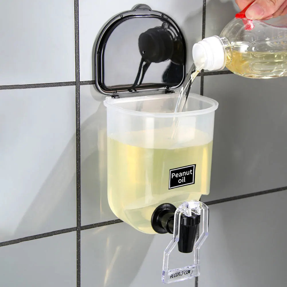 550ml Liquid Toothpaste Breath Freshener Container Clear Wall Mounted Oil Dispenser for Kitchen Refillable for Kids and Adults