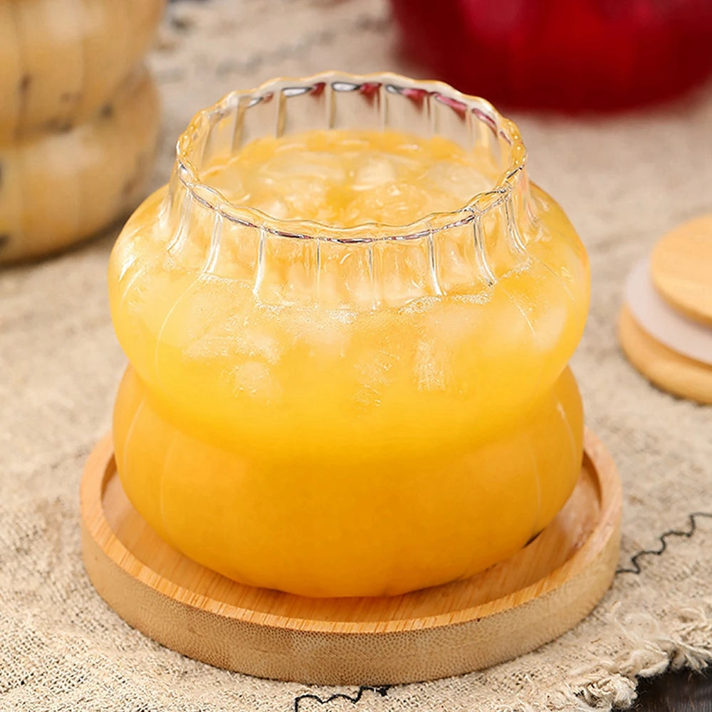 Drinking Glasses with Bamboo Lids and Glass Straw Iced Coffee Glasses Cute Tumbler Cups for Soda Juice Boba Drinks Bar Cafe