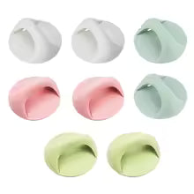 8pcs Adhesive Door Knobs Punch-Free Cupboard Pull Handles Sticky Wardrobe Handles For Drawer Cabinet Durable Easy