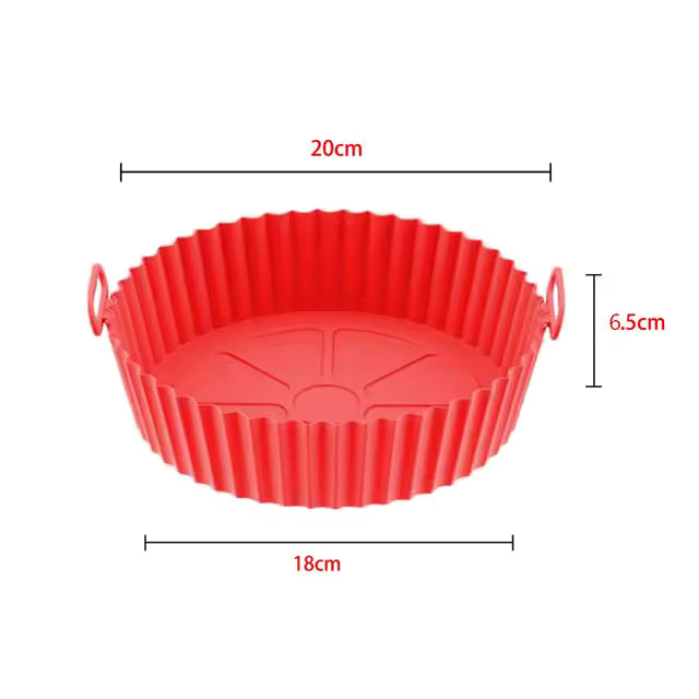 Silicone Basket Pot Tray Airfryer Liner For Air Fryer Reusable Container Accessories Pan Baking Mold Canister Shape Protector