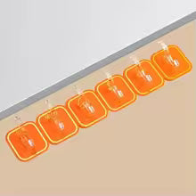 Strong Adhesive Six Row Hooks No Drilling Kitchen Bathroom Wall Multi-Function Powerful Traceless Sticky Hooks Closet Storage