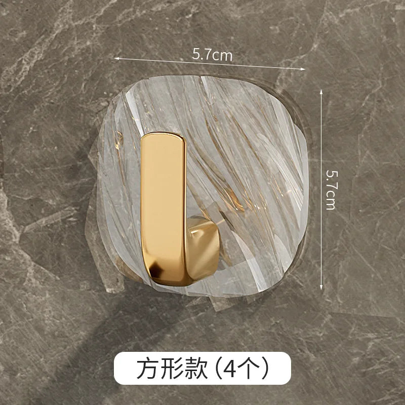 Hook Acrylic Strong Adhesive Transparent Adhesive Hook for Toilet Decoration Non-marking Non-punching Coat Hanging #3566