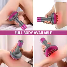 Electric Meridian Brush Gua Sha Body Massager Vibrate Microcurrent Hot Compress Scraping Lymphatic Drainage Machine Fat Burner
