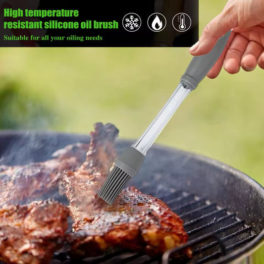 Silicone Oil Brush for BBQ Grilling Baking Heat Resistant Pastry Brush Spread Oil Butter Sauce Cooking Oil Dispenser Brush