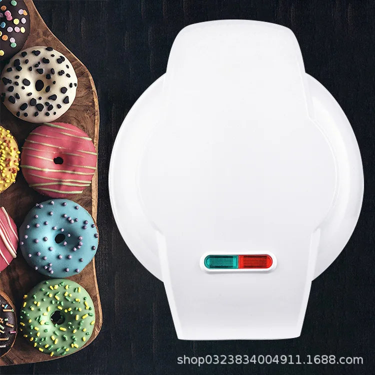 Mini Donuts Machine. Household Seven-Hole Donut Machine Double-Sided Heating Breakfast Machine Multifunctional Cake Machine.