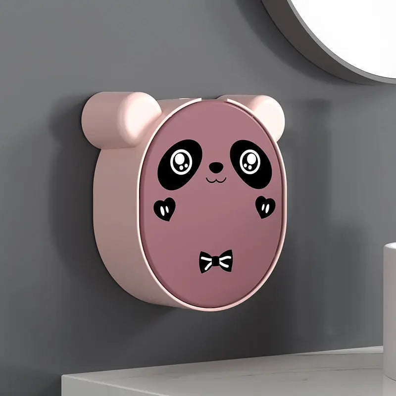 Soap Box with Lid Fragrance Soap Box Wall Mounted Drain Free Hole Free Flip Cover Soap Box Bathroom Laundry Soap Box