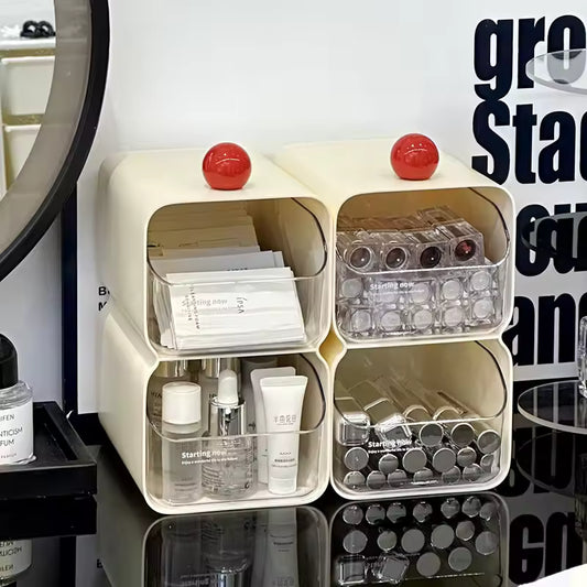 Creative Minimalist Style Storage Box With Drawers Desktop Lipstick Miscellaneous Items Sorting Box Cosmetics Storage Box Gift