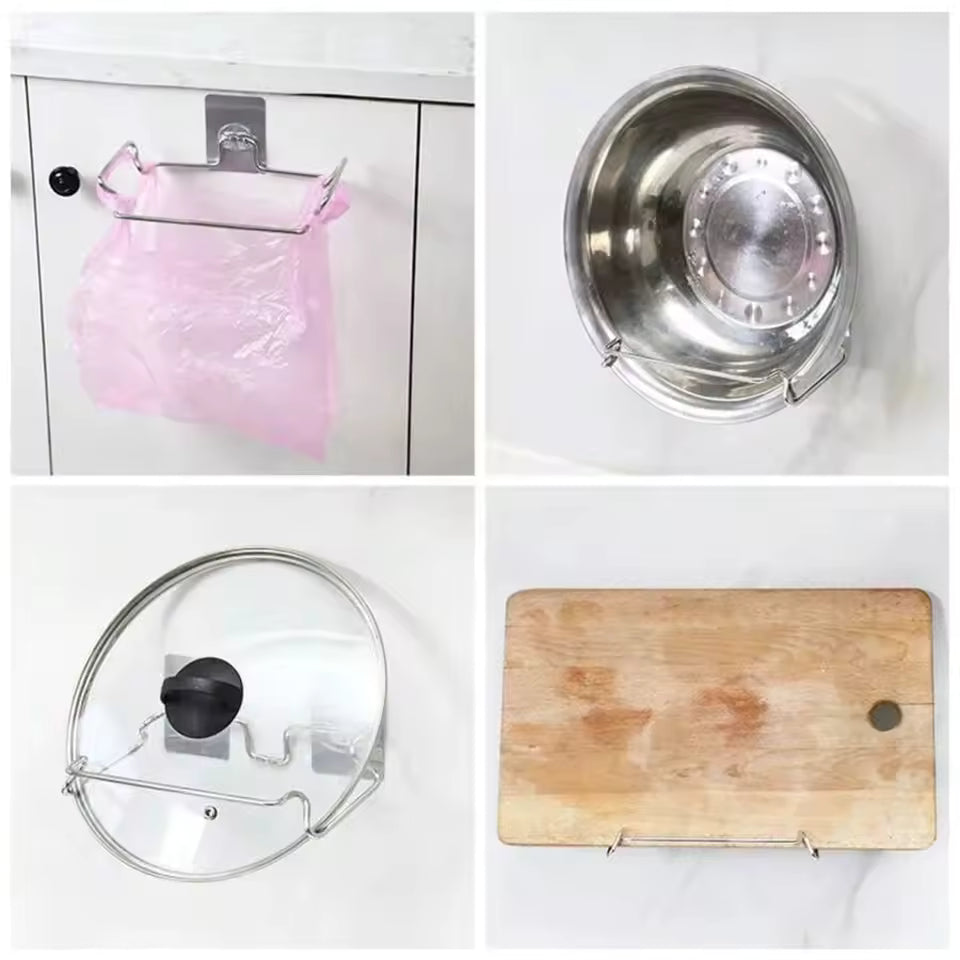 1PC Kitchen Trash Rack Closet Stand kitchen Accessories Cabinet Door Garbage Storage Holder Garbage Bags Holder
