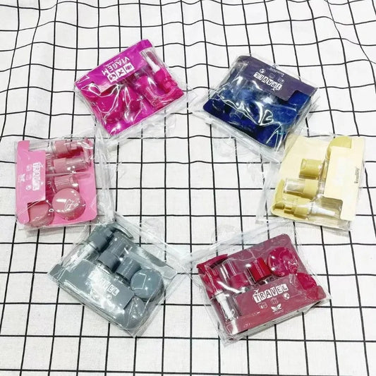 5pc/Set Travel Mini Makeup Cosmetic Face Cream Pot Bottles Plastic Transparent Empty Make Up Container Bottle Travel Accessorie