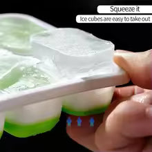 14 Grids Ice Cube Trays Reusable Silicone Ice cube Mold Fruit Ice Maker with Removable Lids Kitchen Tools Freezer Summer Mould