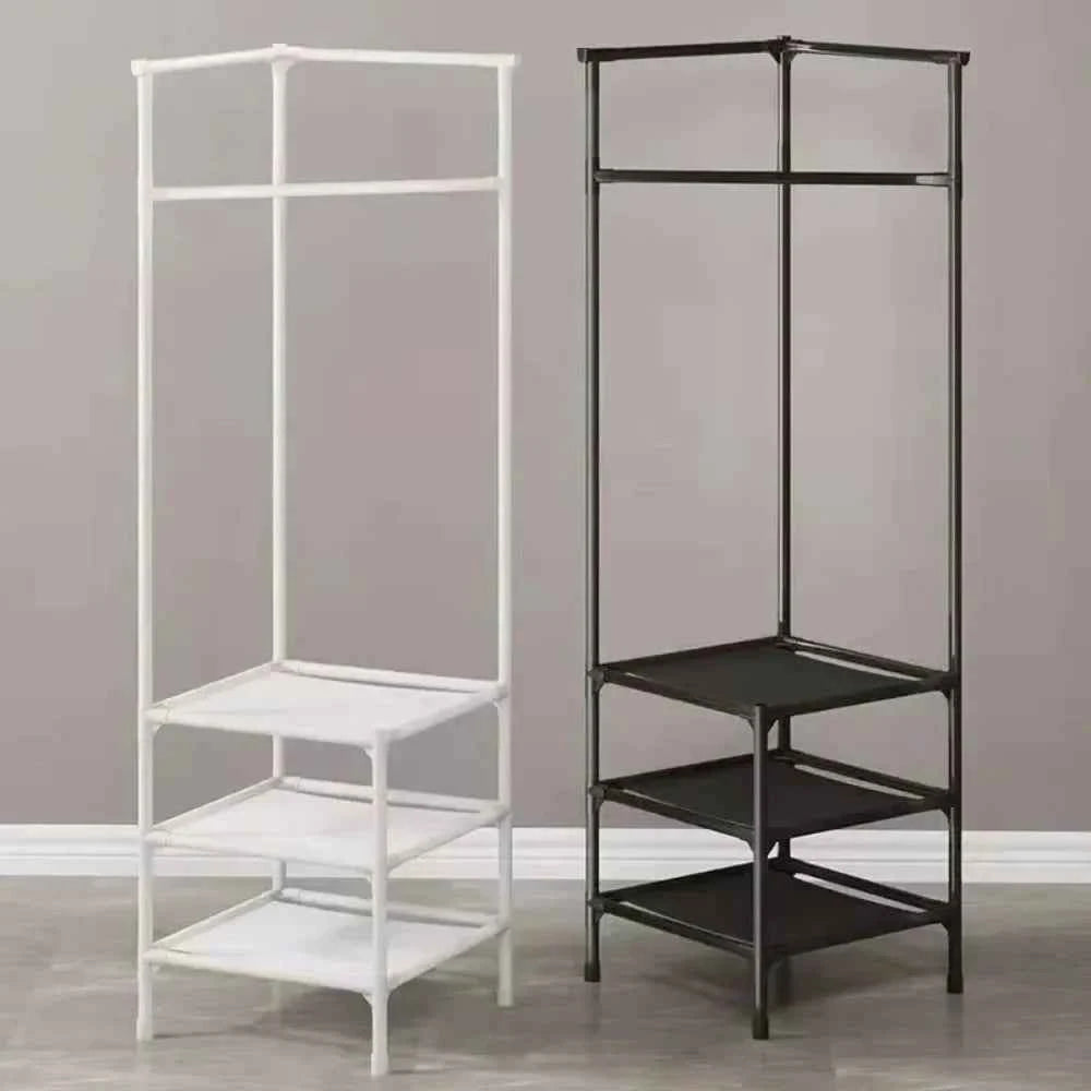 Bedrooms Corner Clothes Rack Multi-Layer Nightstand Clothes Coat Racks Simple Household Bedroom Floor Standing Hangers Shelve