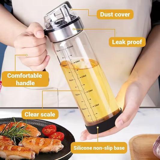550ML Cooking Seasoning Oil Bottle Sauce Bottle Glass Storage Bottles for Oil and Vinegar Oil Dispenser For Kitchen
