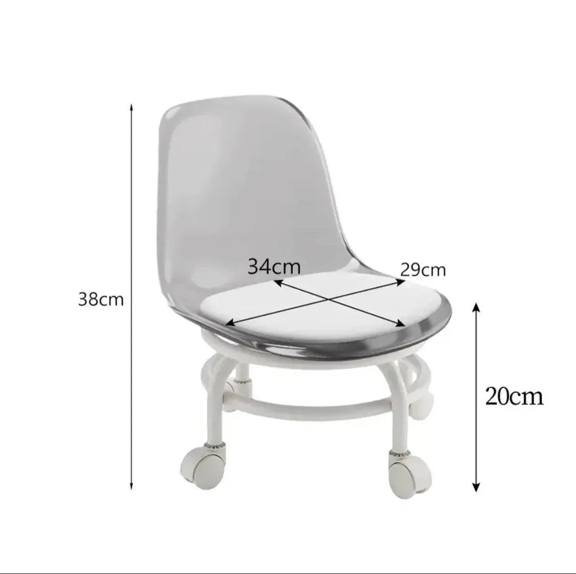 Acrylic 360 Moving Chair - Transparent 360° Rotating Chair for Modern Interiors - Clarify.pk