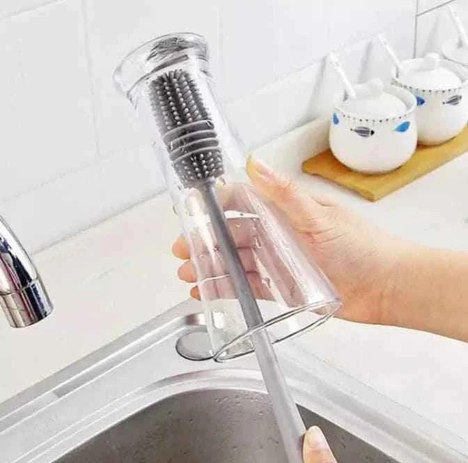 Bottle Cleaning Brush Rubber TPR Bristles