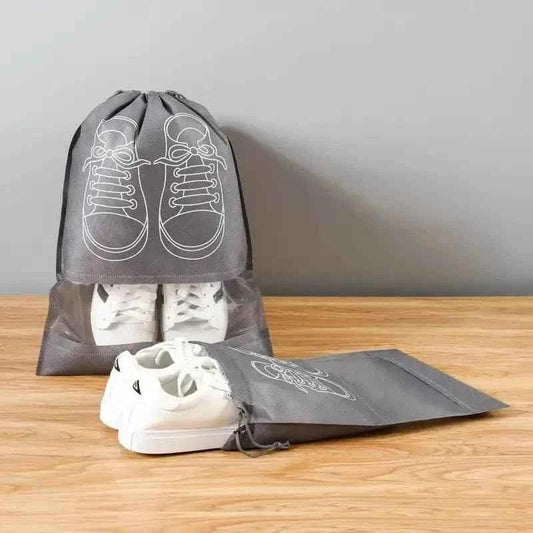 10 pieces Travel Shoe Pouch Grey colour Fabric Dustproof
